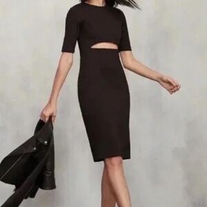 Reformation Evita Black Keyhole Midi Dress Women’s Size‎ 0